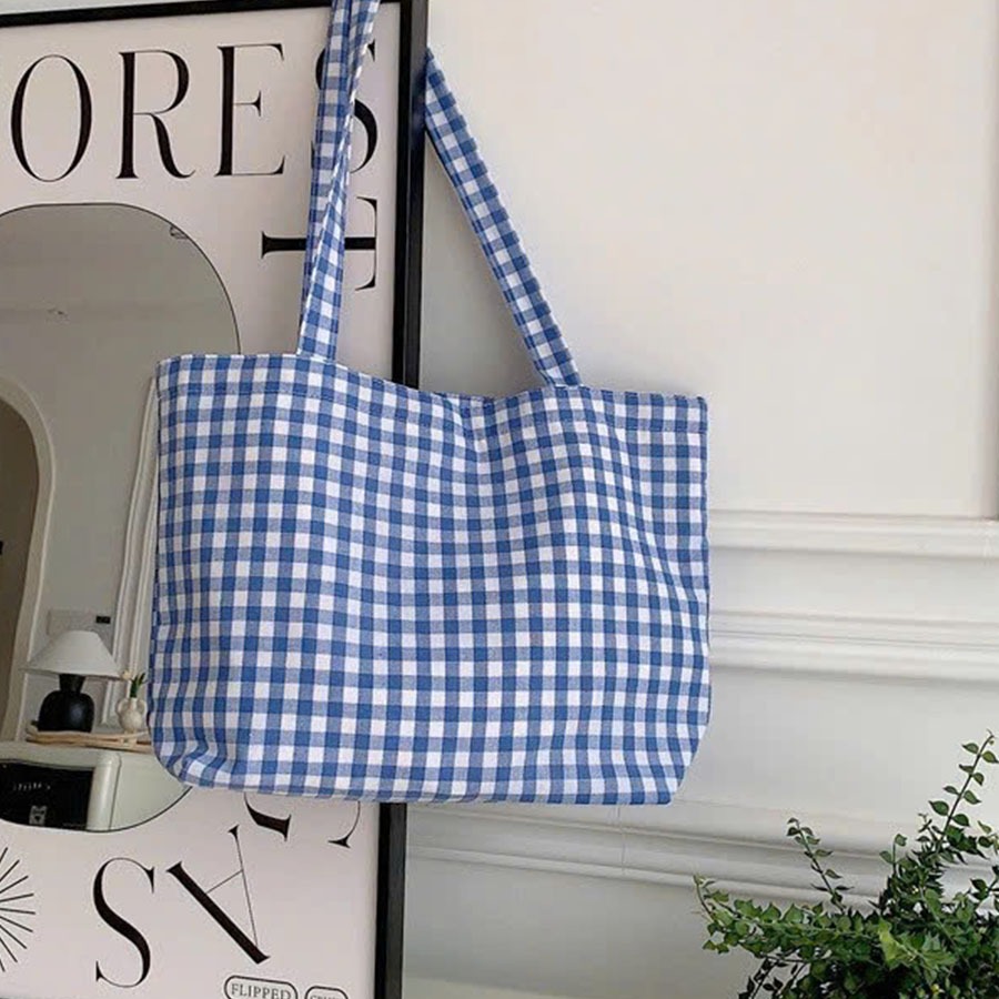 Túi Tote Caro Nhiều Màu Siêu Xinh – Túi Vải Canvas Form Rộng Đi Học, Đi Chơi  – Túi Nhà Bối T23 | BigBuy360 - bigbuy360.vn