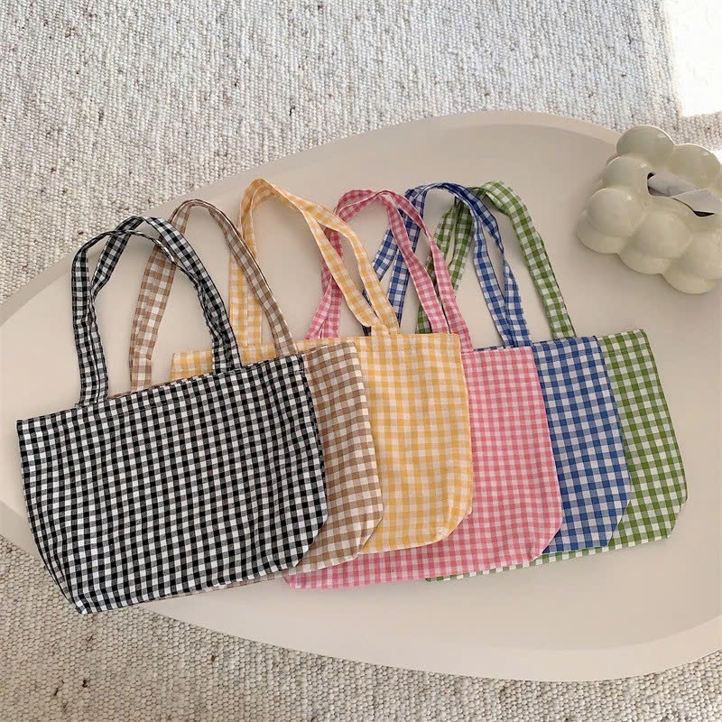 Túi Tote Caro Nhiều Màu Siêu Xinh – Túi Vải Canvas Form Rộng Đi Học, Đi Chơi  – Túi Nhà Bối T23 | BigBuy360 - bigbuy360.vn
