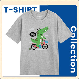 Áo thun nam KBOY in họa tiết, chất liệu cotton 4 chiều cao cấp -D97