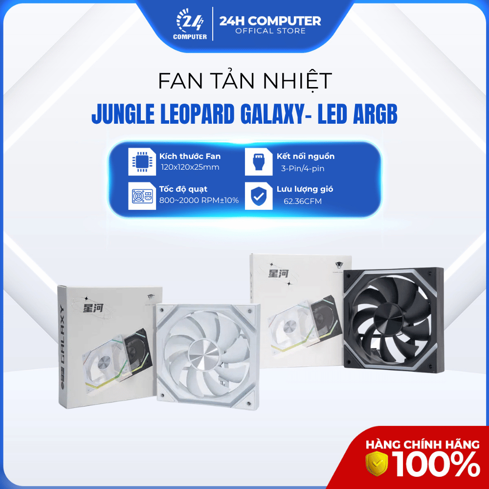 Fan Tản Nhiệt Jungle Leopard Galaxy - Led ARGB - Black/White, Bảo Hành ...