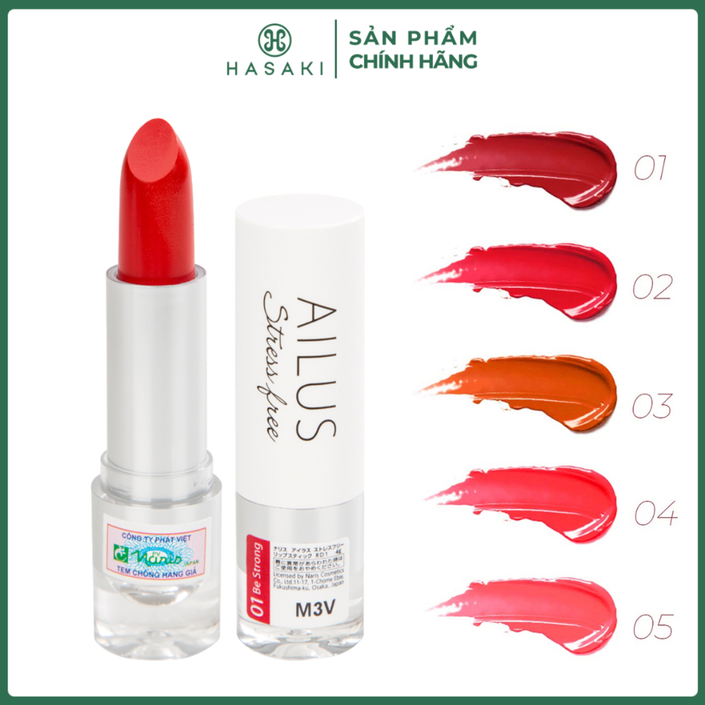 Son Thỏi Mịn Môi Naris Cosmetic Ailus Stress Free Lipstick 4g Stress Free Lipstick Hasaki Chính Hãng