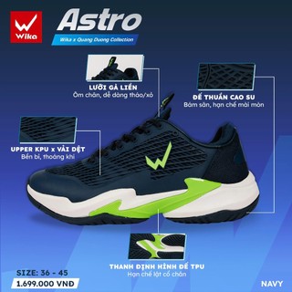Giày Pickleball Wika Astro ,Upper KPU Kết Hợp Vải Dệt Thoáng Khí, Nhẹ, Êm