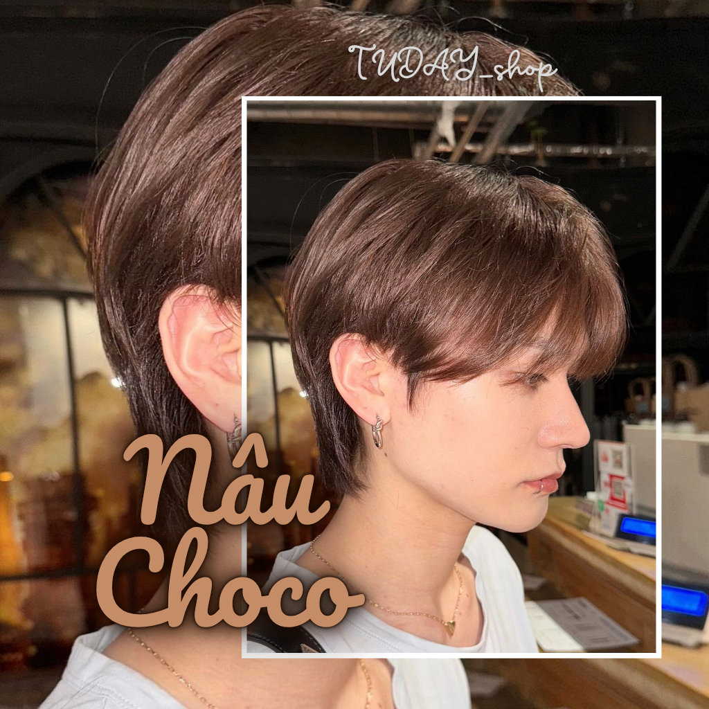 Thuốc Nhuộm Tóc Màu NÂU CHOCO Nam Không Tẩy | Tudayhair, Tudayhairs