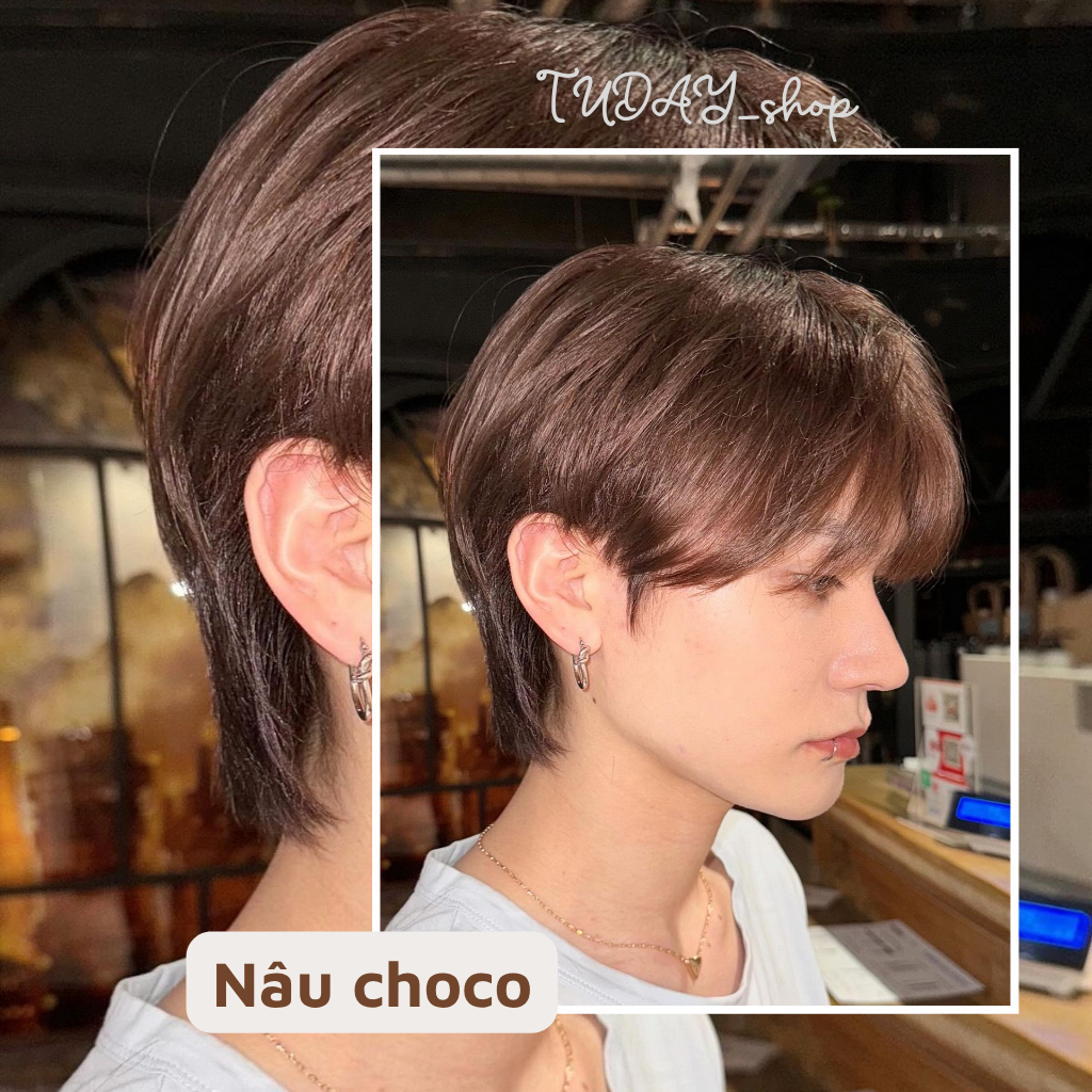Thuốc Nhuộm Tóc Màu NÂU CHOCO Nam Không Tẩy | Tudayhair, Tudayhairs