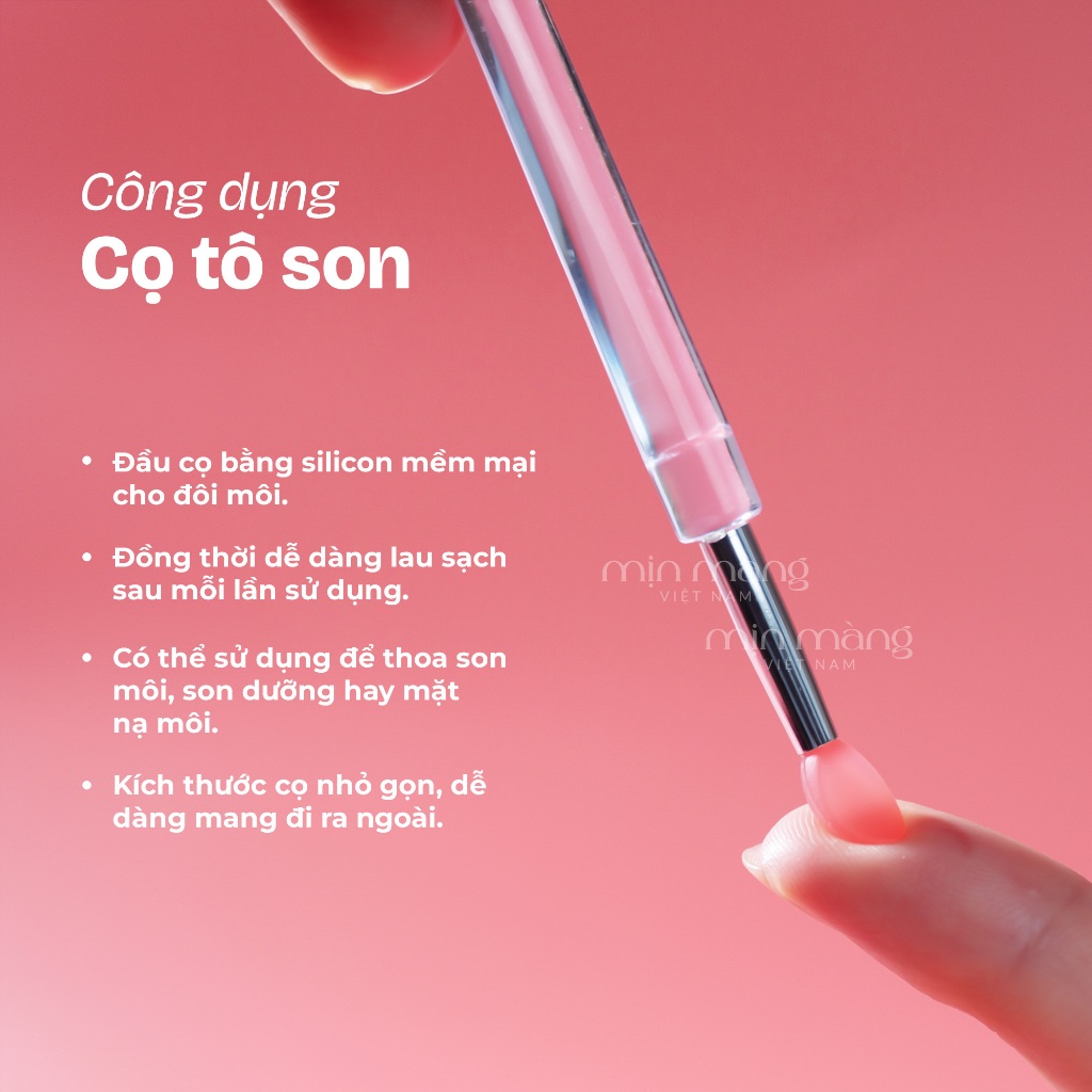 Cọ Tô Son Môi, Son Dưỡng Bằng Silicon Tiện Lợi, Thiết Kế Siêu Xinh, An Toàn Cho Môi