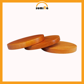 Lót ly gỗ tự nhiên bo tròn, đế lót ly chống thấm bảo vệ bàn, chống thấm nước – decor bàn uống trà