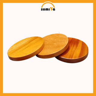Lót ly gỗ tự nhiên bo tròn, đế lót ly chống thấm bảo vệ bàn, chống thấm nước – decor bàn uống trà