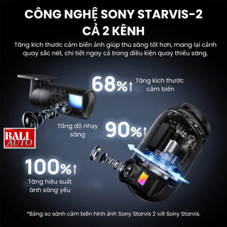 Camera 70mai 4K Omni X800 4K với HDR, cảm biến ảnh Sony Starvis 2 ,xem Online với bộ Kit 4G Up04