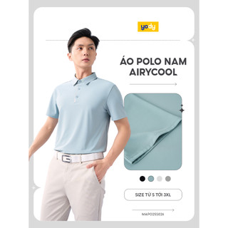 Áo Polo Nam Airycool Ép Seam Lá Cổ  YODY Chất Liệu Mát Mẻ MAPO25S026