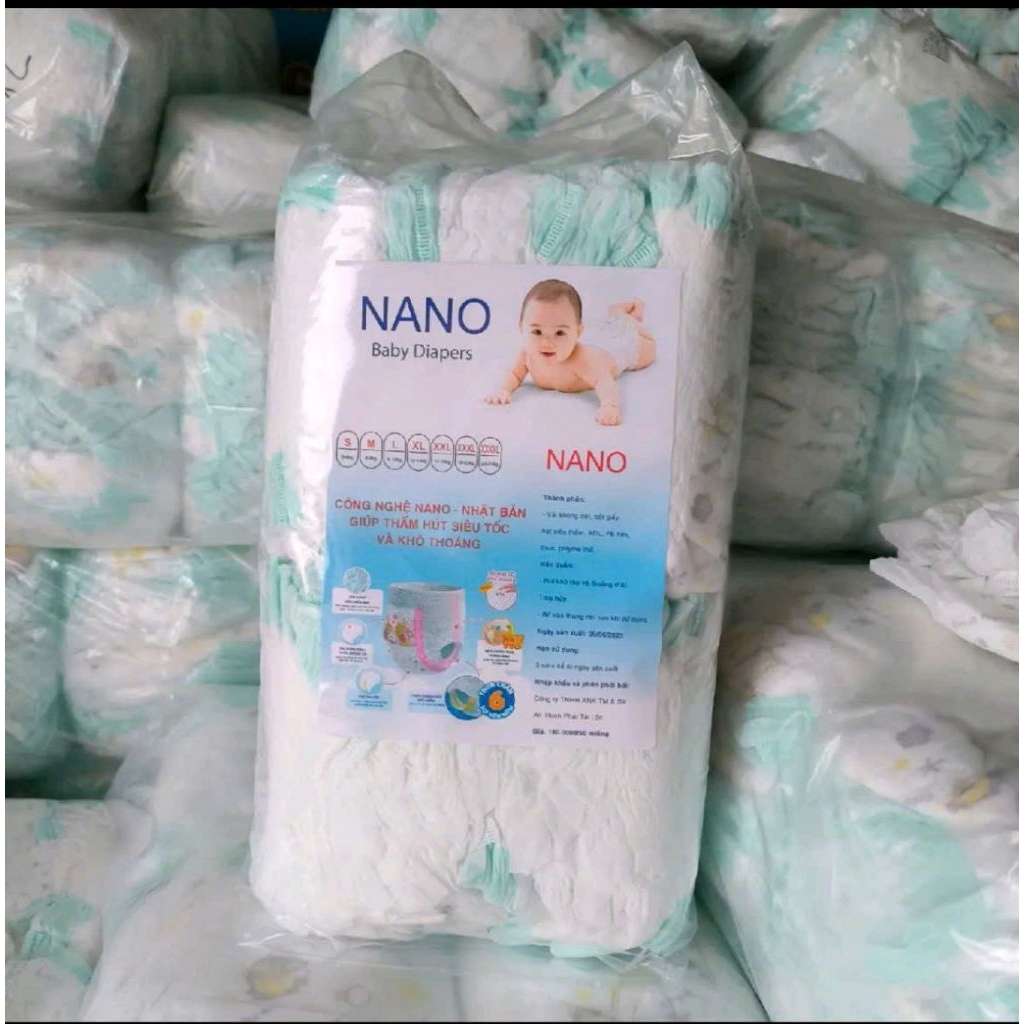 100 bỉm quần chun mây/chun mịn NANO cao cấp, lưng chun nhiều màu,thấm hút xuyên đêm cho bé, đủ size M/L/XL/XXL/XXXL