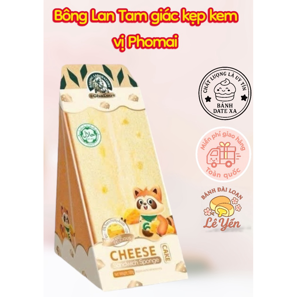 (0.5kí-5 cái) Bánh Bông Lan Tam Giác Weisiel Mix Nhiều Vị- Kem Mềm, Thơm Vị, Bổ Dưỡng