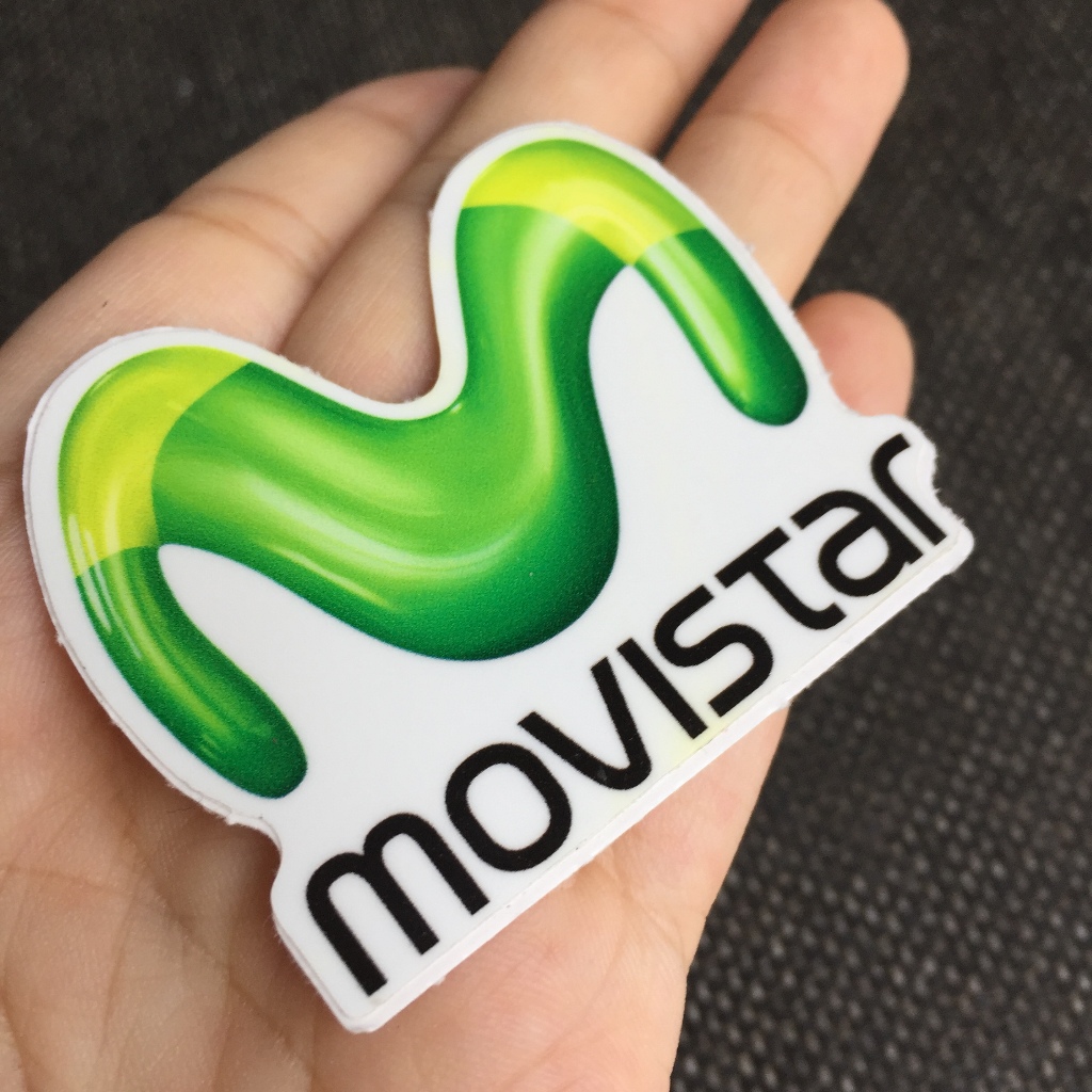 Movistar 3B[5.7x5cm] decal cao cấp chống nước, sắc nét, bền màu, dính chặt. Hình dán logo trang trí mọi nơi