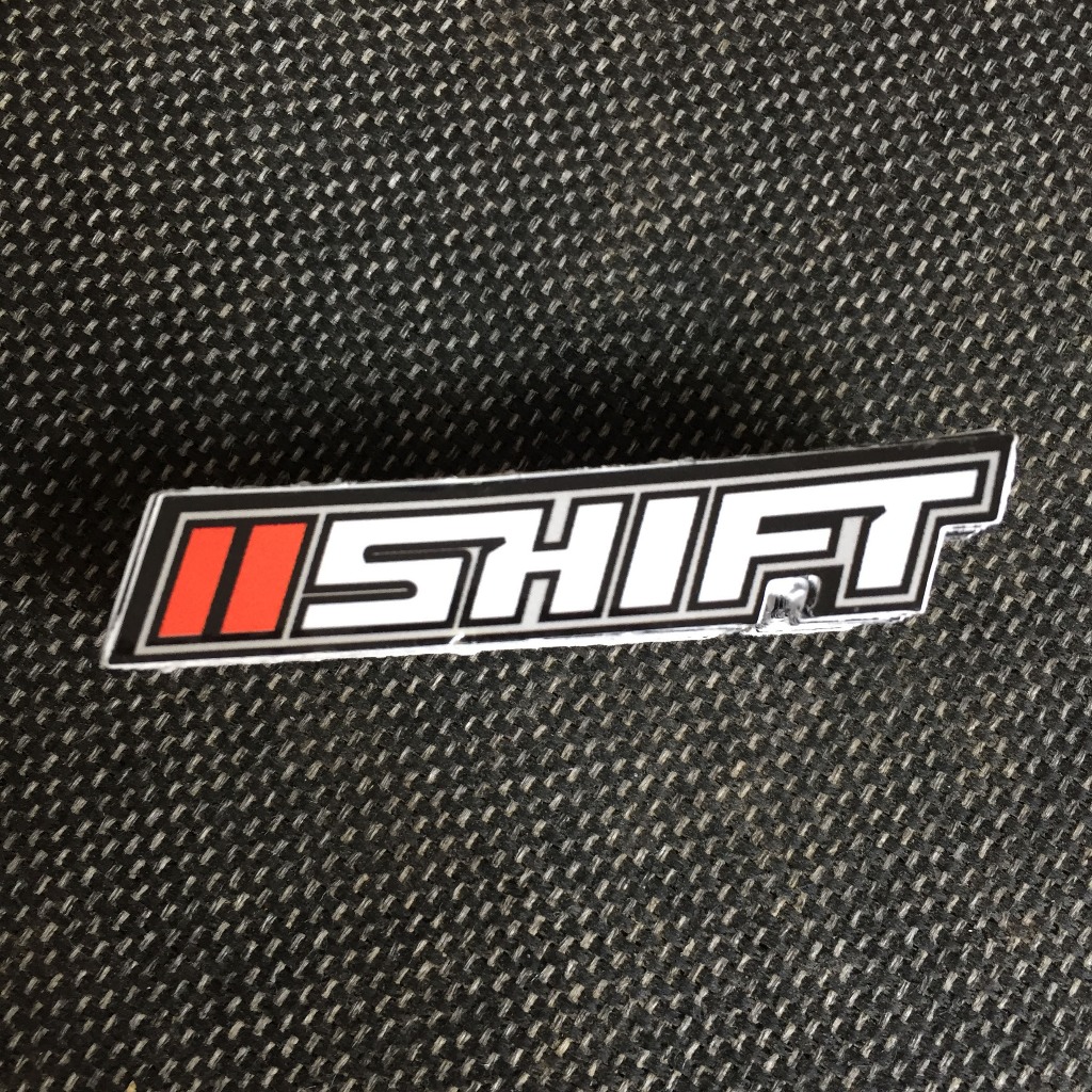 SHIFT [8X1.5cm] decal cao cấp chống nước, sắc nét, bền màu, dính chặt. Hình dán logo trang trí mọi nơi, in theo yêu cầu