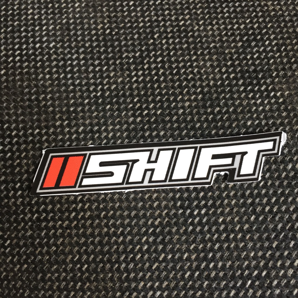 SHIFT [8X1.5cm] decal cao cấp chống nước, sắc nét, bền màu, dính chặt. Hình dán logo trang trí mọi nơi, in theo yêu cầu