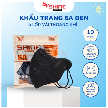 Khẩu Trang 6A Shine Active 4 Lớp Kháng Khuẩn Chống Nắng Tối Ưu, Khẩu Trang & Phụ Kiện, khẩu trang cao cấp
