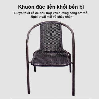 Ghế tựa mây giả bàn ghế thư giãn ngoài trời ghế ăn quán trà chống mưa nắng chắc chắn giảm 40%