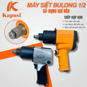 Máy bắn bulong 2 búa khí nén hệ 1/2 inch hãng KAPUSI TOOLS Nhật Bản, lực siết max 660Nm