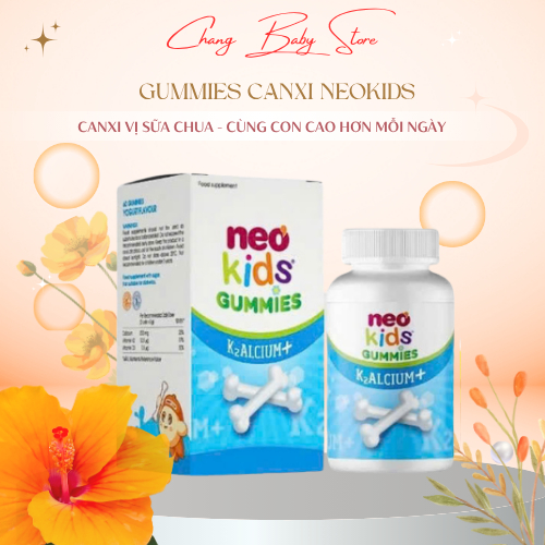 Gummies canxi vị sữa chua NeoKids hộp 60 viên dat mới