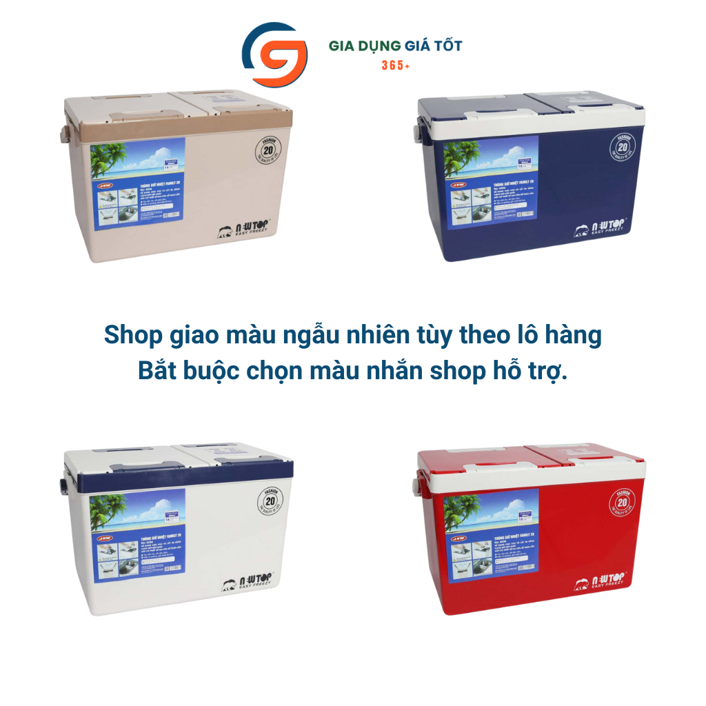 Thùng giữ nhiệt Song Long Family 20L cho gia đình - thùng đá du lịch, cắm trại, giữ lạnh tốt