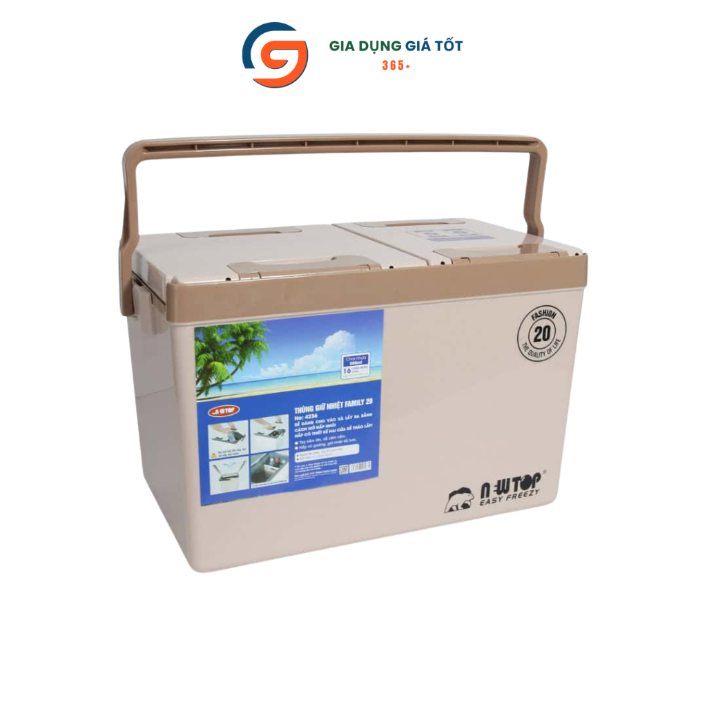 Thùng giữ nhiệt Song Long Family 20L cho gia đình - thùng đá du lịch, cắm trại, giữ lạnh tốt