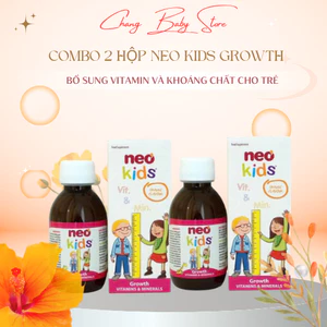 Combo 2 hộp Neo kids growth bổ sung vitamin và khoáng chất cho trẻ chai 150ml