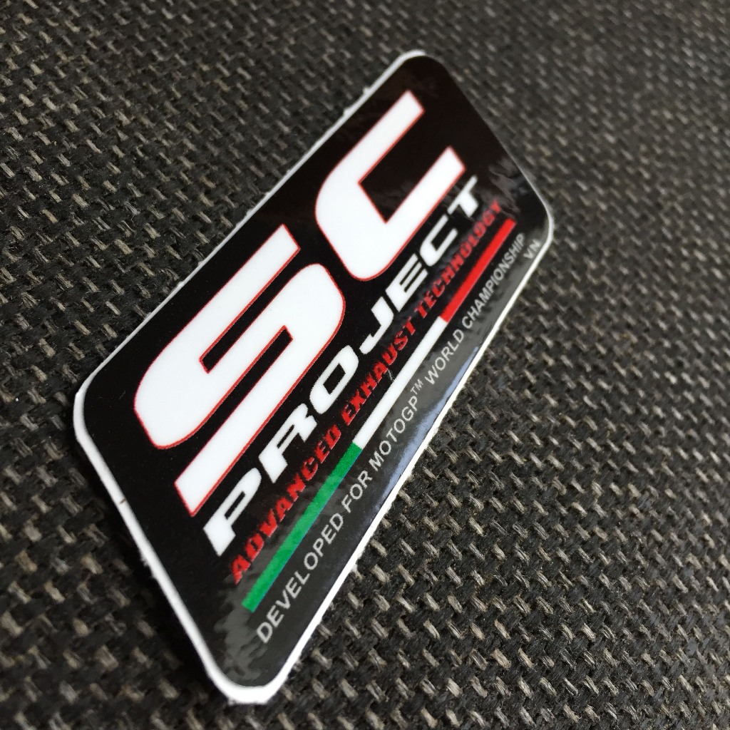 SC project[8x3cm] decal cao cấp chống nước, sắc nét, bền màu, dính chặt. Hình dán logo trang trí mọi nơi
