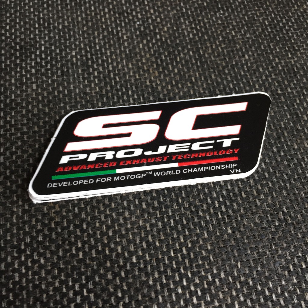 SC project[8x3cm] decal cao cấp chống nước, sắc nét, bền màu, dính chặt. Hình dán logo trang trí mọi nơi