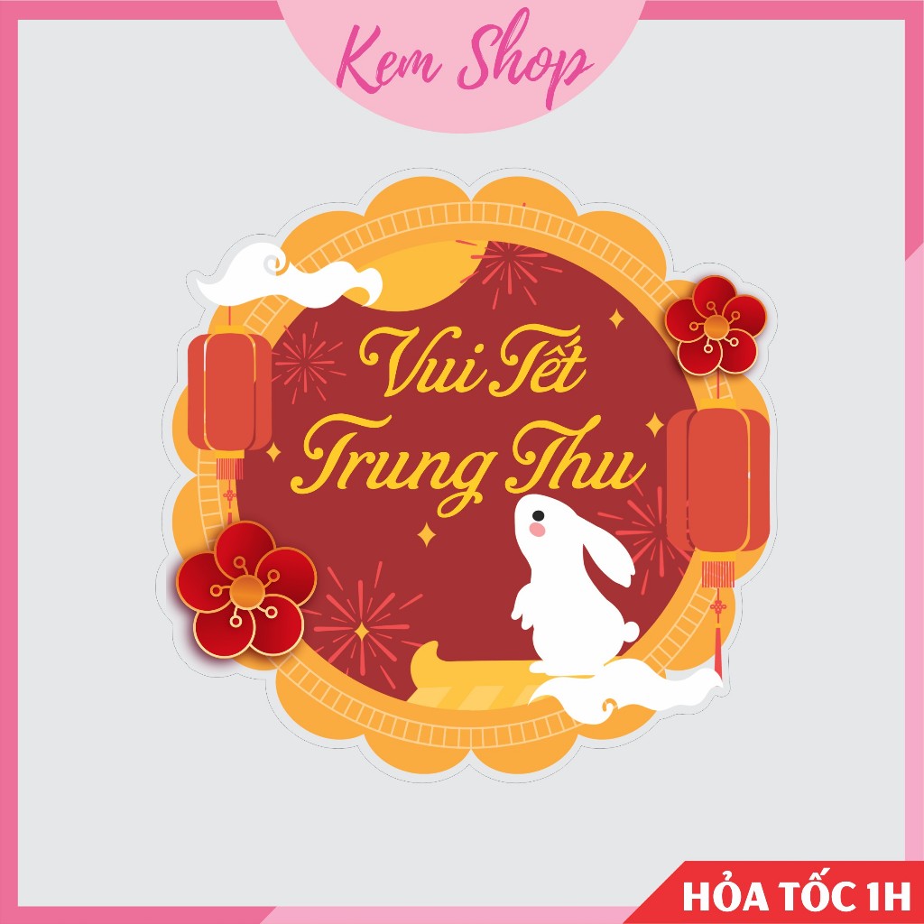 Mặt trăng, bảng chữ Tết Trung Thu trang trí trung thu bằng chất liệu fomex chống thấm nước