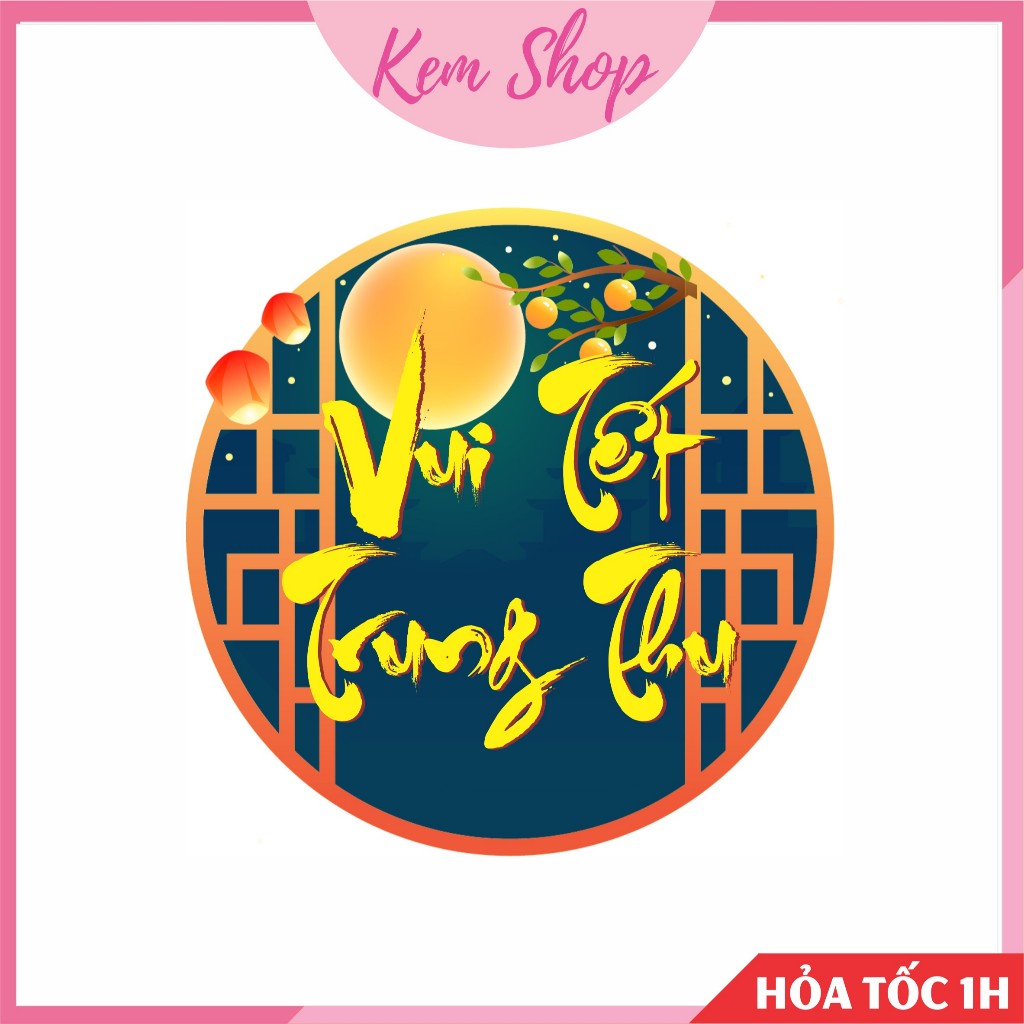 Mặt trăng, bảng chữ Tết Trung Thu trang trí trung thu bằng chất liệu fomex chống thấm nước