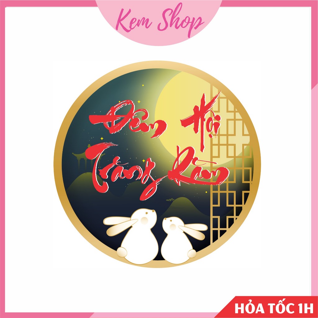 Mặt trăng, bảng chữ Tết Trung Thu trang trí trung thu bằng chất liệu fomex chống thấm nước