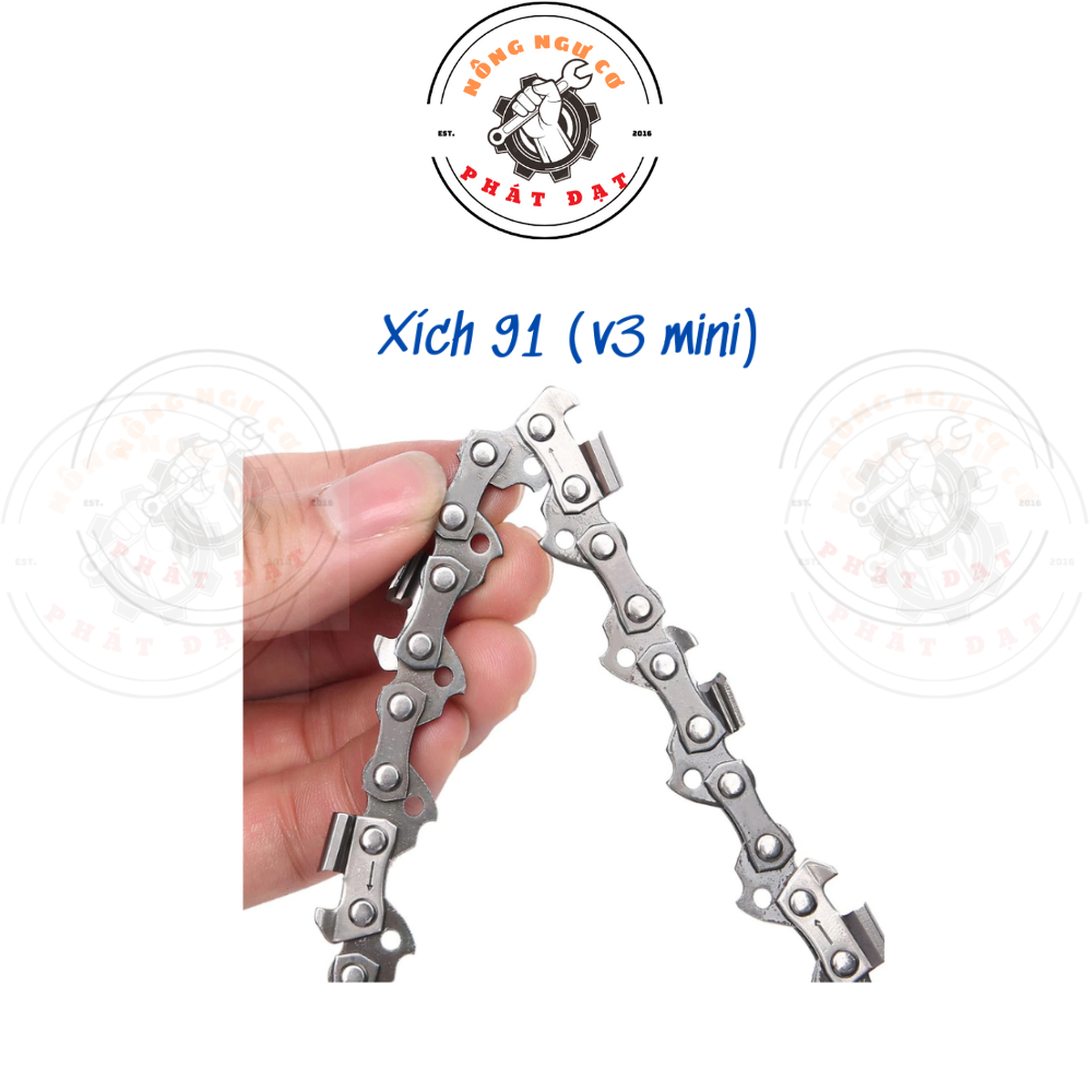 Xích máy cưa hãng H.O, kiểu xích Trung ( Mini 91) thông dụng, thép tôi cứng, chịu mài mòn tốt