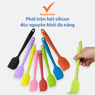 Phới trộn bột silicon đúc nguyên khối đa năng dẻo dai chịu nhiệt muôi lật tiện lợi nhà bếp