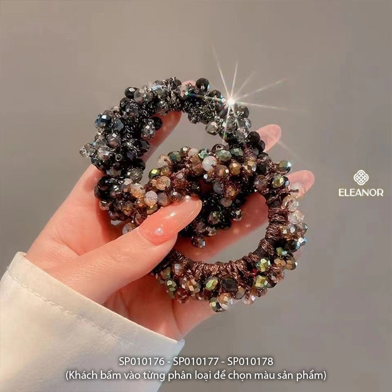 Dây buộc tóc nữ Eleanor Accessories đính đá phụ kiện tóc dây cột tóc ngọc trai nhân tạo 10176