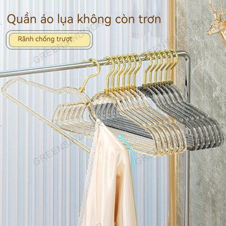 50 Móc Treo Quần Áo Trong Suốt, Mắc Quần Áo Kim Tuyến Chống Trượt Đầu Móc Xoay 360 Độ Đa Năng