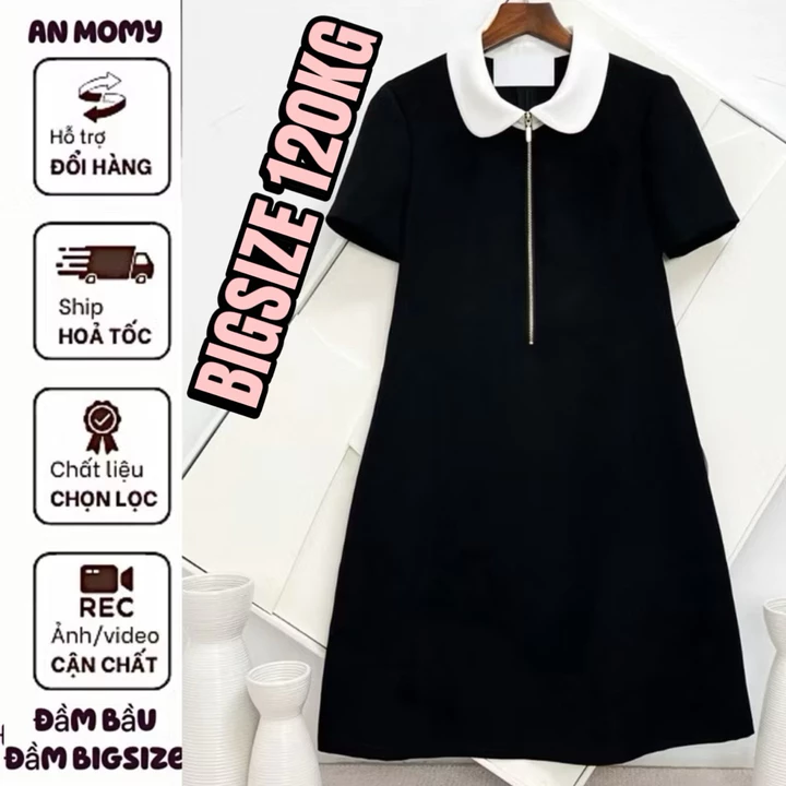 ☘️(CÓ BIGSIZE/BẦU)AM31 Váy suông dáng A công sở bầu bí / bigsize bon chen - An Momy váy thiết kế ☘️