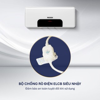 [GIAO LẮP TQ] Bình nóng lạnh gián tiếp Rossi Blanc Ngang (15/20/30 Lít) - Chính hãng, Bảo hành ruột 20 năm
