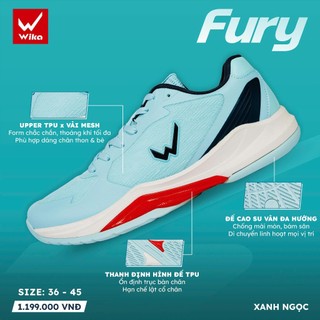 Giày Pickleball Wika Fury, Thanh Định Hình Chống Xoắn, Đế TPU, Đế Cao Su Bám Sân