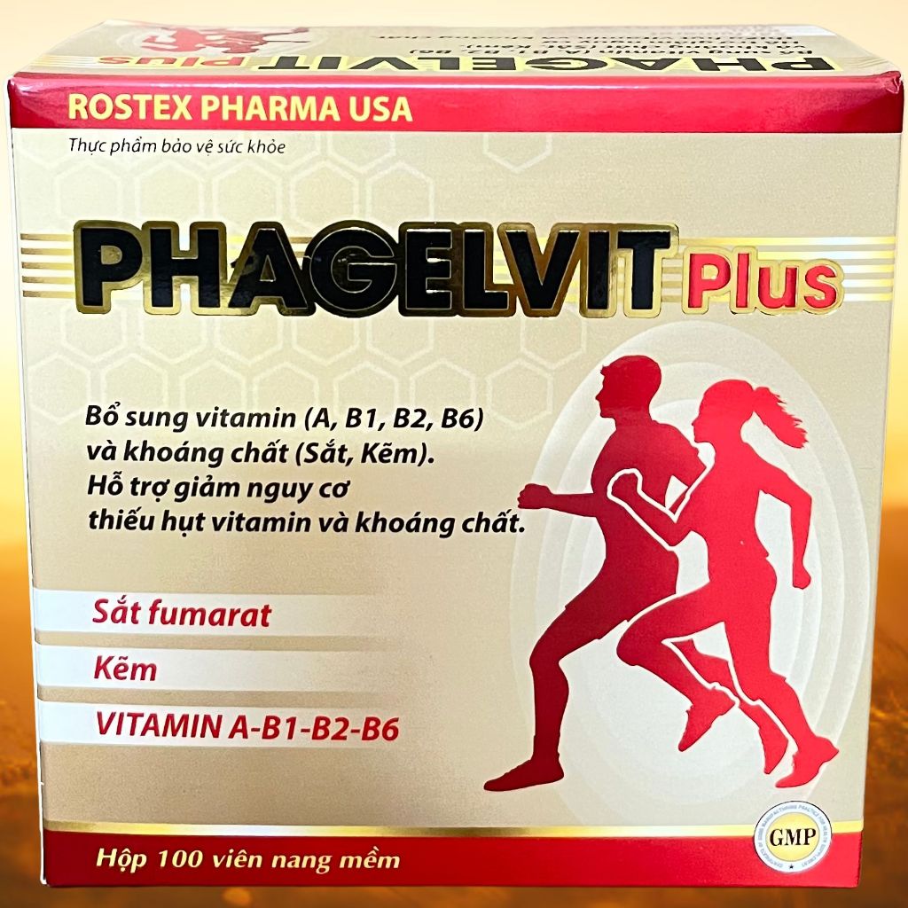 Phagelvit Plus 100 Viên - Rostex - Vinaphar - Vitamin Thanh Lọc