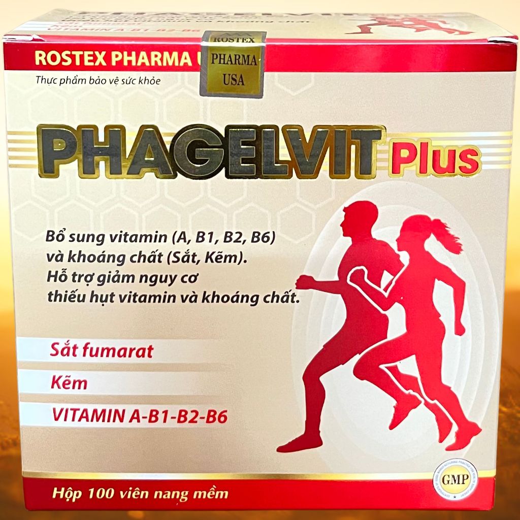 Phagelvit Plus 100 Viên - Rostex - Vinaphar - Vitamin Thanh Lọc