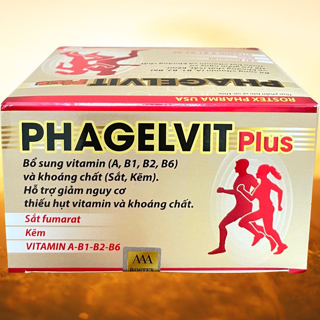Phagelvit Plus 100 Viên - Rostex - Vinaphar - Vitamin Thanh Lọc