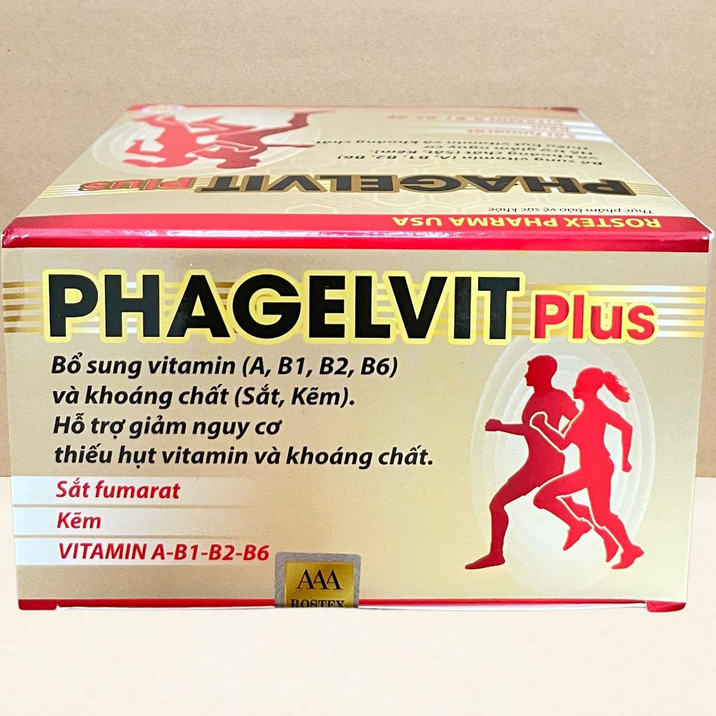 Combo 5 Hộp Phagelvit Plus 100 Viên - Rostex - Vinaphar - Vitamin Chữa Lành