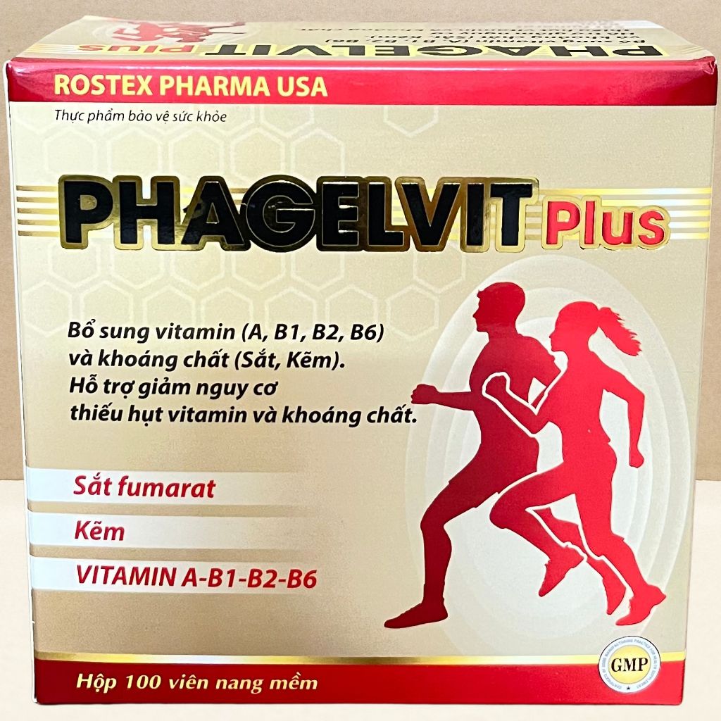Phagelvit Plus 100 Viên - Rostex - Vinaphar - Vitamin Chữa Lành