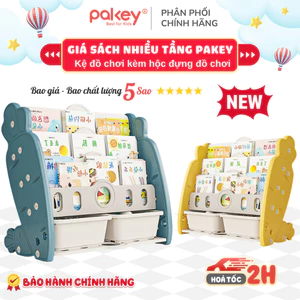 Giá Sách Cho Bé Mẫu Mới Nhiều Màn Siêu Xinh, Kệ Sách Kèm Hộc Đựng Đồ Chơi Nhựa Nguyên Sinh An Toàn Cho Bé
