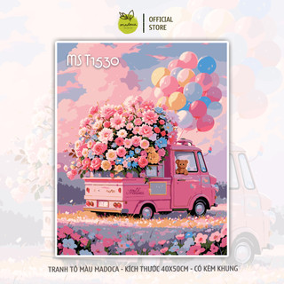 [HỎA TỐC] Tranh tô màu theo số, tranh số hóa MẪU HOT - BÁN CHẠY, đã căng khung 40x50cm