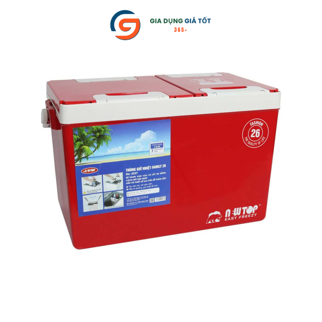 Thùng giữ nhiệt Song Long 26L Family -Thùng đá giữ lạnh cắm trại, du lịch, có tay xách chắc chắn