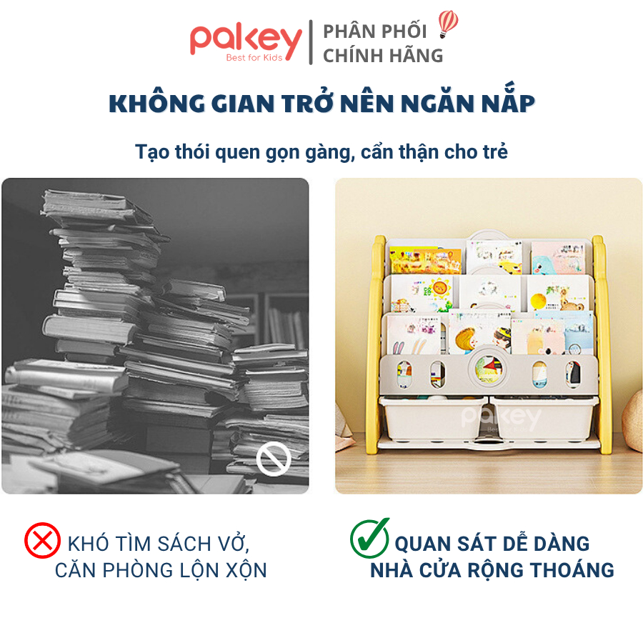 [HOT] Giá Sách Cho Bé Mẫu Mới Nhiều Màn Siêu Xinh, Kệ Sách Kèm Hộc Đựng Đồ Chơi Nhựa Nguyên Sinh An Toàn Cho Bé