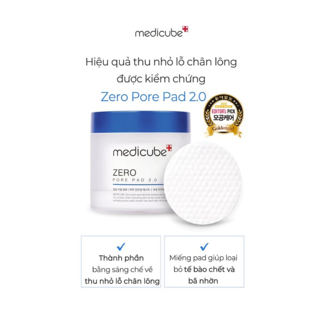 Toner pad Thu Nhỏ Lỗ Chân Lông, sạch da Medicube ZERO PORE PAD 2.0 - 70 miếng
