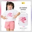 Áo thun trẻ em YODY dáng croptop vải cotton thoáng mát GKTS25S264