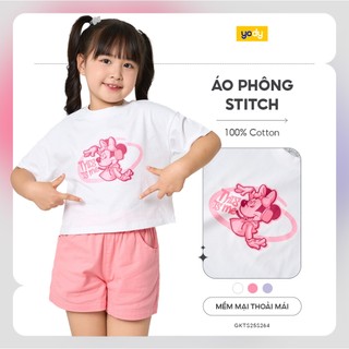 🔥🔥[SALE] Áo thun trẻ em YODY dáng croptop vải cotton thoáng mát GKTS25S264