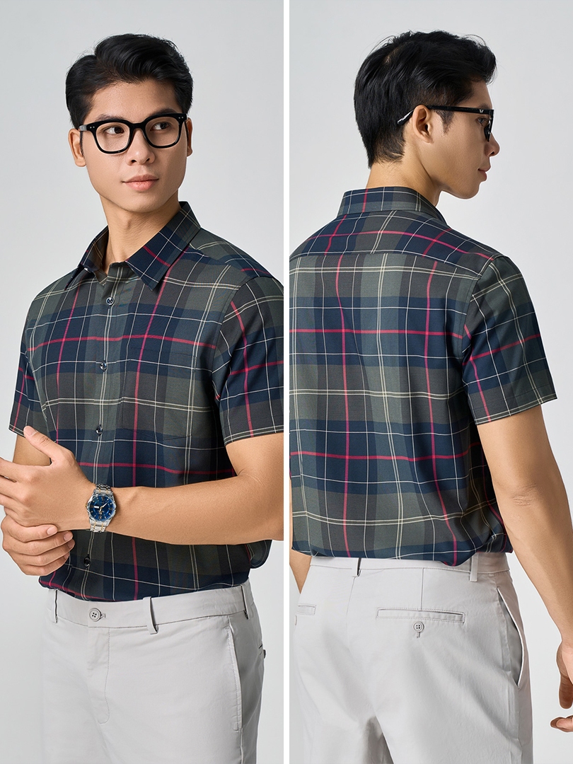 áo sơ mi nam kẻ caro hàng hiệu